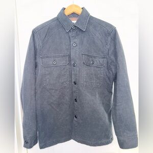 Taylor Stitch Lined Shop Shirt in Coal Boss Duck